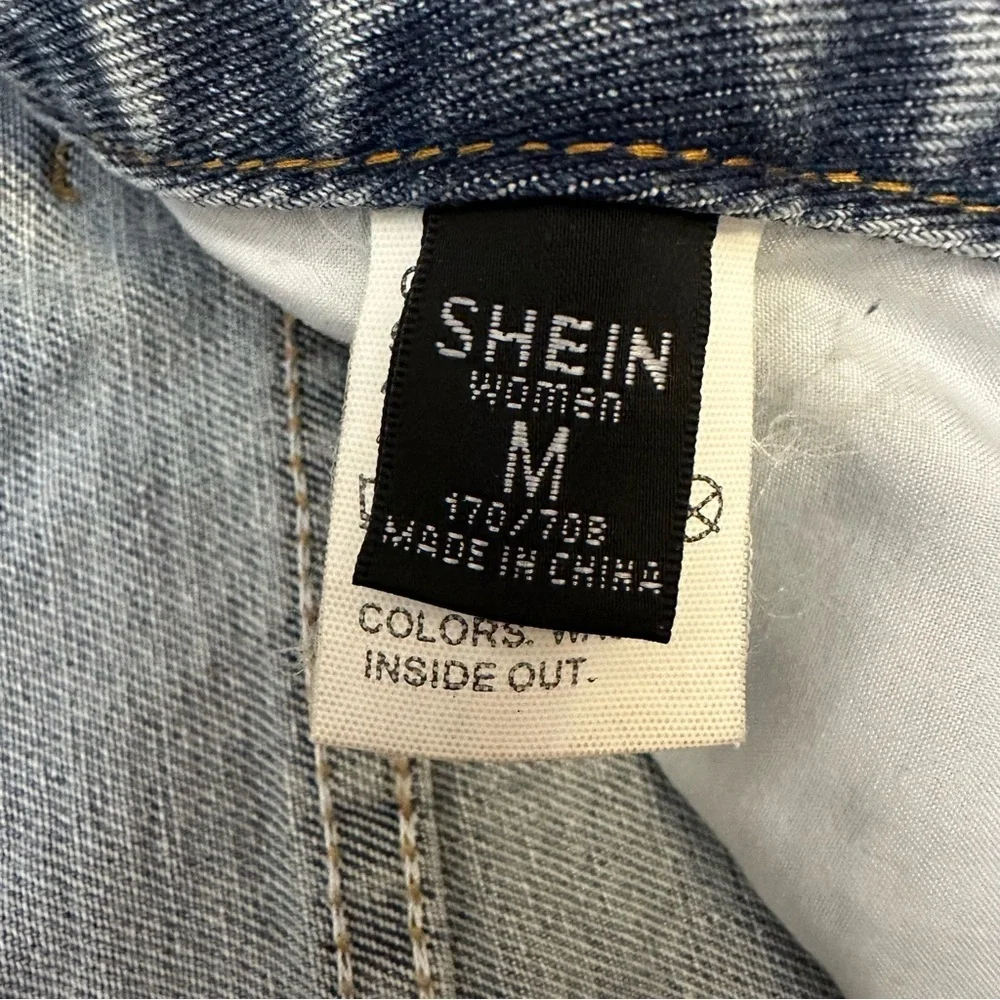 SHEIN Blue Jean Shorts High-Waisted Classic